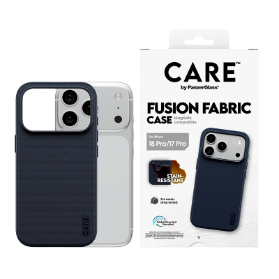 PanzerGlass CARE Fusion Fabric Case with MagSafe iPhone 18 Pro - Dark Blue
