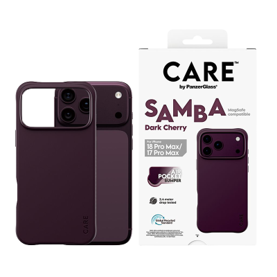 كفر حماية بانزر جلاس CARE سامبا MagSafe ايفون 18 برو ماكس - عنابي