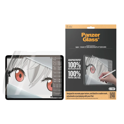 حماية شاشة بانزر جلاس GraphicPaper ايباد اير 13 انش 2024/2025 | ايباد برو 13 انش 2024/2025 - شاشة كاملة شفاف