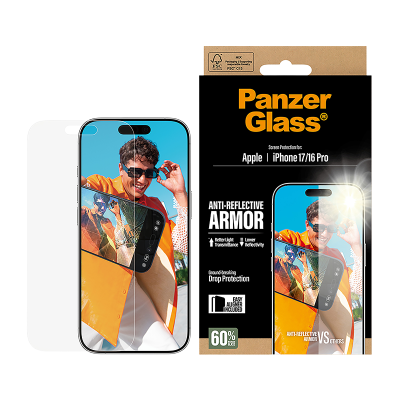 PanzerGlass Screen Protector Anti-Reflective Armor iPhone 17 - Clear