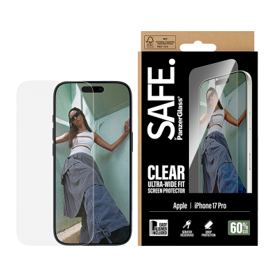 PanzerGlass SAFE Screen Protector Ultra-Wide Fit iPhone 17 Pro - Clear