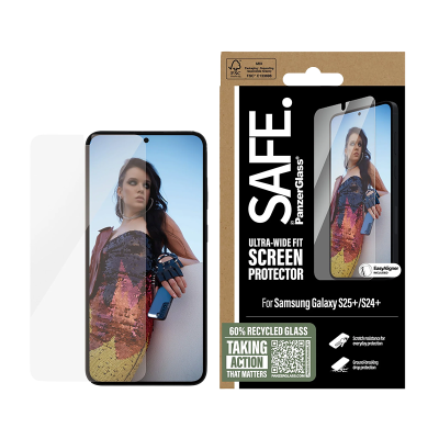PanzerGlass SAFE Screen Protector Ultra Wide Fit Samsung Galaxy S25 Plus - Clear