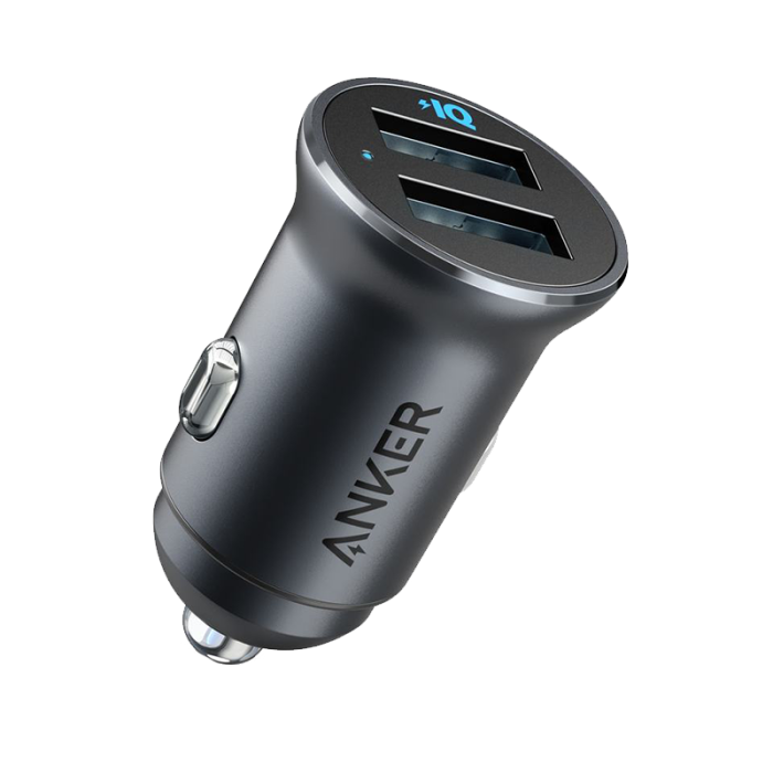 ANKER Car Charger PowerDrive 2 Alloy Metal 24W - Black