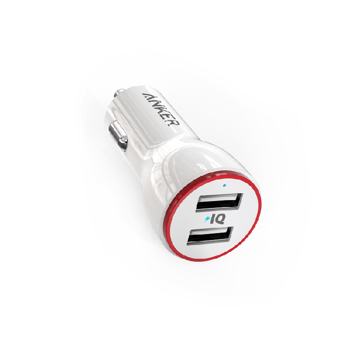 ANKER Car Charger PowerDrive 2 Ports USB 24W - White